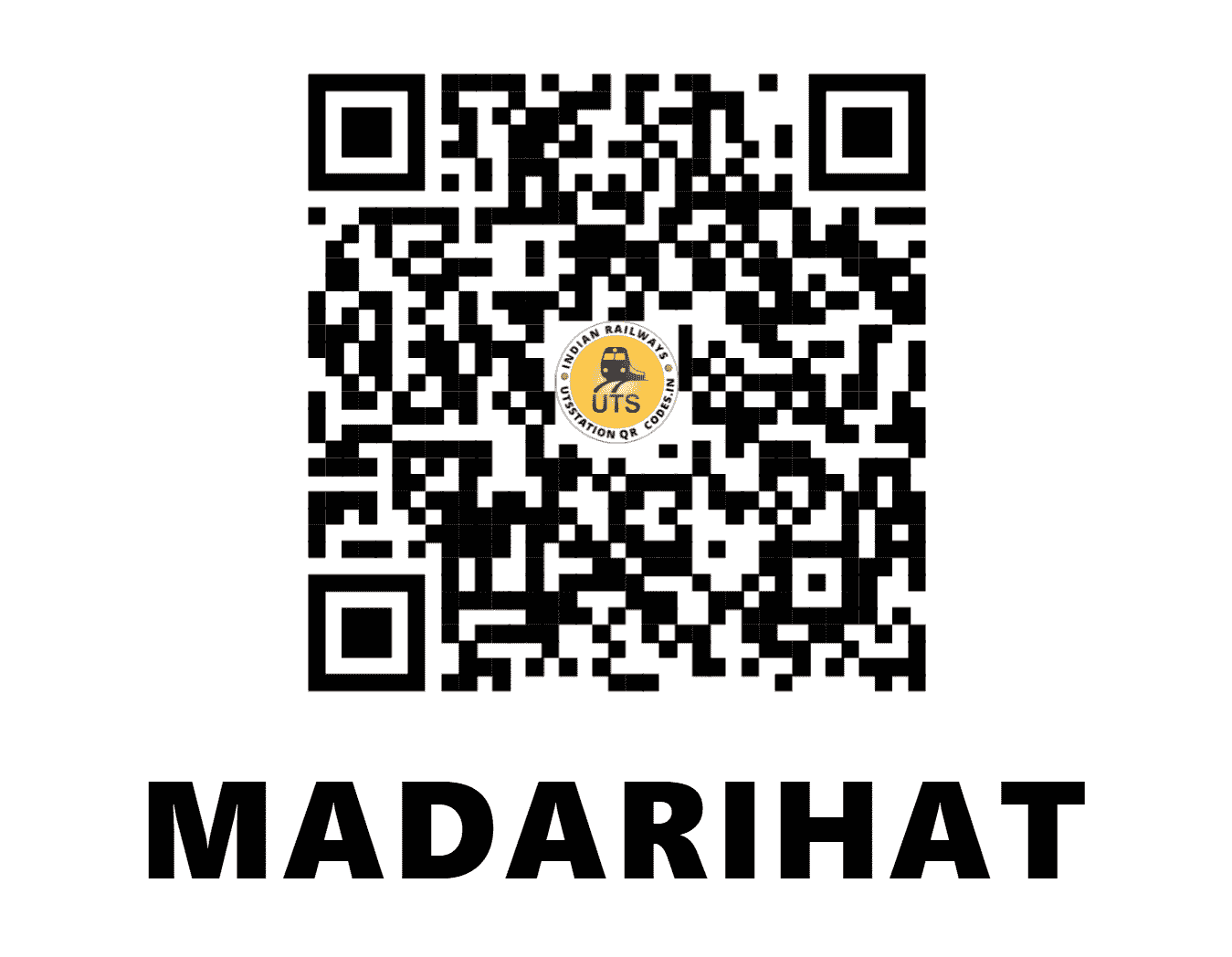 UTS QR Code for MADARIHAT - MDT - NF (WEST BENGAL)